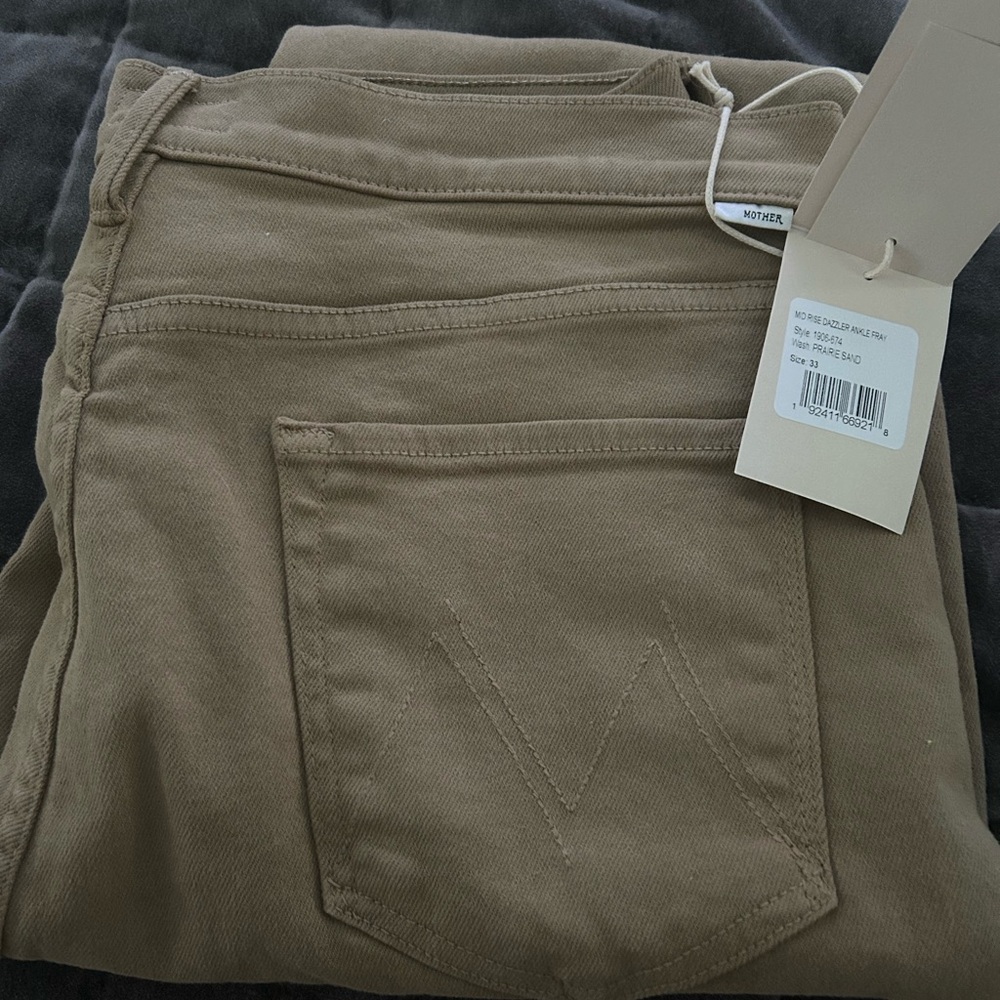 MOTHER High Rise Tan Jeans Smooth Denim